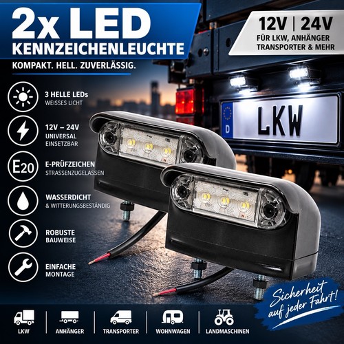 Led kennzeichenleuchte 12v - led,